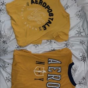 2 pack aeropostale yellow tee shirt